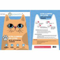Pawsitiv Ultra Clumping Litter With Activated Carbon Lemon 5KG