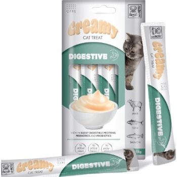  M-PETS Creamy with Functions – Cat treat – Digestive – Lamb & Tuna & Salmon 4x15g (60g) 