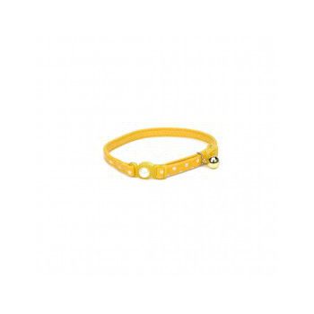 Coastal 3/8" Safe Cat Fashion Collar with Polka Dot Overlay Yellow 