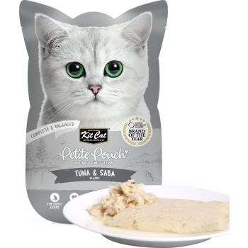  Kit Cat Petite Pouch  Wet Food Tuna & Saba 70g 