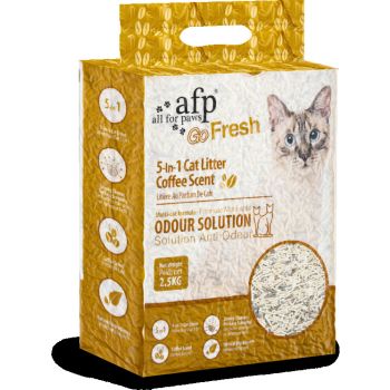  All For Paws Clumping 5-in-1 Cat Litter - Coffee scent/6 L 