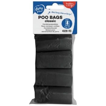  DUVO+ POO BAGS ROLLS BLACK 4x20 :5414365069407 