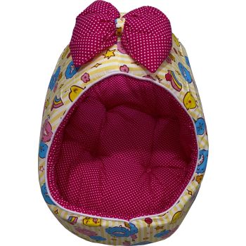  Puppod Pet Basket Bed Pink Sheep 