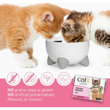  Catit Cuisine Chicken Mousse Kitten Food, 90g Tetra 