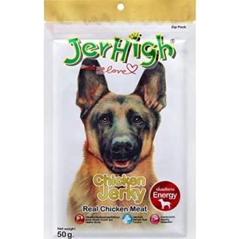  Jerhigh Dog Treats, Chicken Jerky, 50 g 