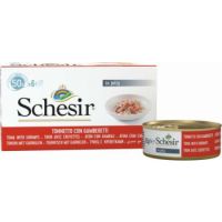 Schesir Cat MultiPack Can Wet Food-Tuna With Shrimps[Weight - 6x50g