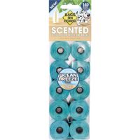Bags on Board Refill Bags Ocean Breeze Scented Green 140bags (14×10 )