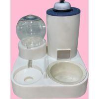 SAAS 3- In-1 Trainable Pet Bowls And Water Feeder 1L   (White)