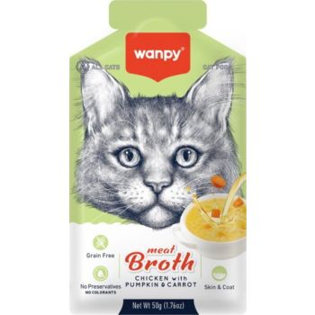  Wanpy Meat Broth Chicken with Pumpkin & Carrot for Cats (50gm) 