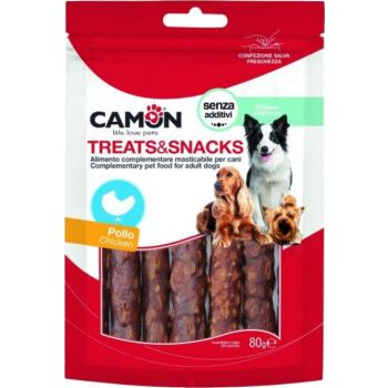  Camon Chicken Puff-Stick Dog Treats  (80G) 