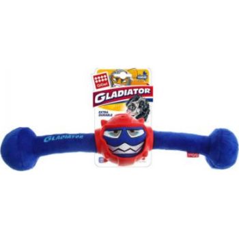  GiGwi Gladiator Squeaker Inside Plush/TPR Dog Toys (Medium) – Blue 