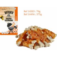 Vadigran Butcher Chicken Wrapped Calcium Bone Dog Treats 70g MINI