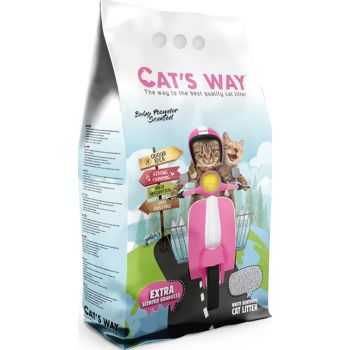  Cat's Way White Compact Baby Powder Scented Cat Litter 10L 