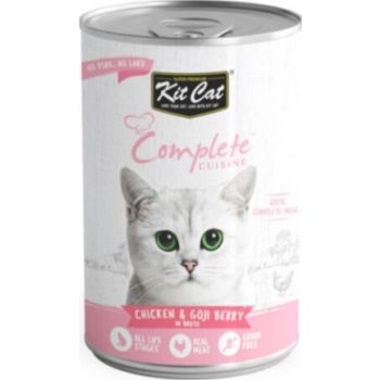 Kit Cat Wet Food Complete Cuisine Chicken And Goji Berry In Broth 150g 