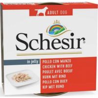 Schesir - Chicken Fillets with Beef Dog Wet Food  Can Jelly (150g)