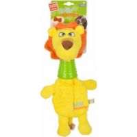 Lion Plush Dog toys with TPR Neck