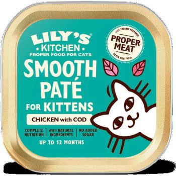  Lily's Kitchen Chicken Cod & Salmon Pate Kitten Wet Food - 85G 