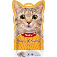 Bioline Cat Treats Chicken & Scallop 5x15g