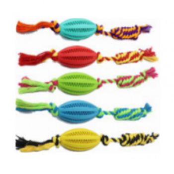  DENTAL RUGBY BALL WITH COTTON ROPE :ER017 