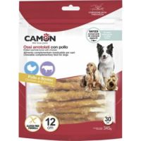 Camon Knotted Rawhide Bone With Chicken(30Pcs) 345G