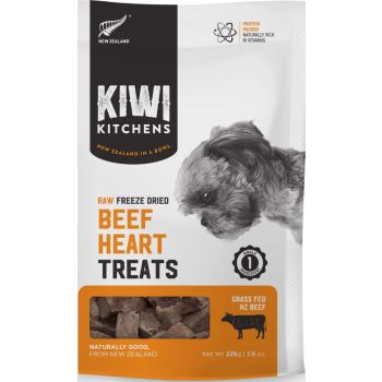  Kiwi Kitchens Raw Freeze Dried Beef Heart Dog Treats 100g 