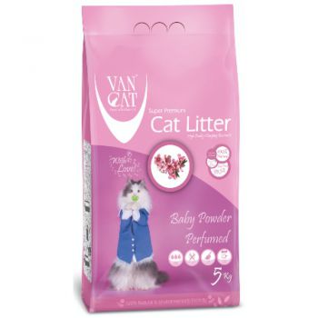  Van Cat White Clumping Bentonite Cat Litter Baby Powder 5Kg 