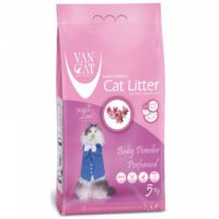 Van Cat White Clumping Bentonite Cat Litter Baby Powder 5Kg