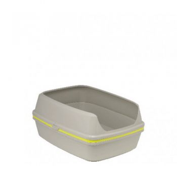  Moderna Lift to Sift -Open Cat Litter Box (Grey+Lemon) Large 