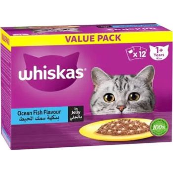  Whiskas Ocean Fish Wet Cat Food Value Pack 12x80G 