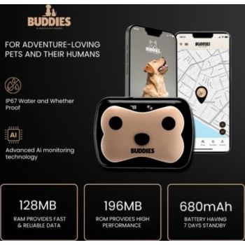  Buddies Pet GPS Tracker with AI Health Monitoring 
