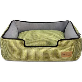  P.L.A.Y. Houndstooth Lounge Bed, Large, Yellow/Brown 