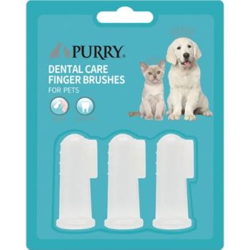  Purry Silicone Dental care Finger Brushes Set for pets (3pcs) 