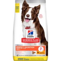 Hills Science Plan Perfect Digestion Medium Adult 1+ Dog Food with Chicken and Brown Rice (14kg)
