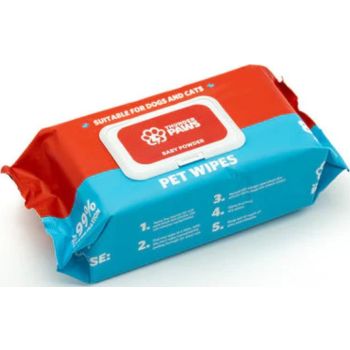 Thunder Paws Baby Powder Sanitary Pet Wipes Suitable for Cats and Dogs (80PCS) 
