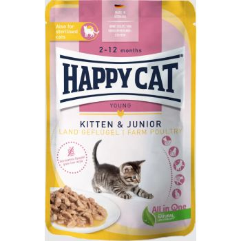  HAPPY CAT MIS CULINARY KITTEN & JUNIOR FARM POULTRY 85G 