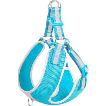  Fida Step-in Dog Harness – Reflective Small Light Blue  (48.3cm – 55.9cm) 