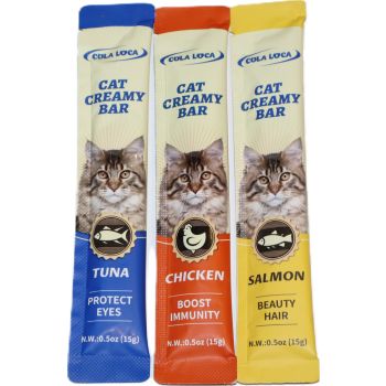  Cola Loca Cat Creamy Bar – Salmon  Flavour – 1 x 15g Tube 