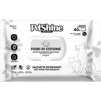  PetShine Wet Wipes Fiore Di Cotone 40Pcs (Flower Cotton) 