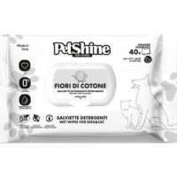 PetShine Wet Wipes Fiore Di Cotone 40Pcs (Flower Cotton)