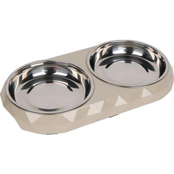  Diamond Cat Dish Dinner Set Bowls Medium BEIGE (0714651891961) 