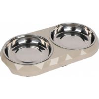 Diamond Cat Dish Dinner Set Bowls Medium BEIGE (0714651891961)