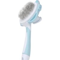 Saas Pet Slicker Self cleaning Brush Blue
