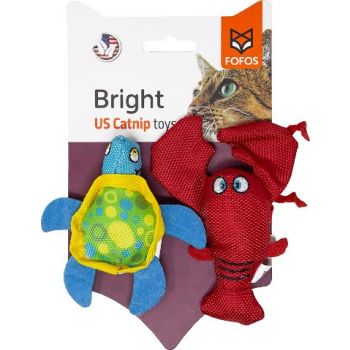  FOFOS Turtle & Lobster With Catnip Cat Toys 