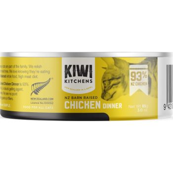  Kiwi Kitchens Barn Raised Chicken Dinner Canned Wet Cat Food 85g 