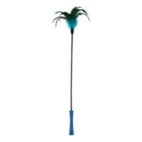 Catwand Feather Teaser w/ Natural Feather &TPR Handle Mix Color