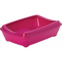 Moderna Arist-O-Tray-Cat Litter Tray With RIM Pink XL