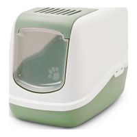 Savic Nestor Cat Toilet Home Botanical Green