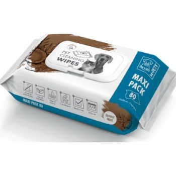  M-PETS Pet Cleaning Wipes Coconut Maxi Pack 80pcs 
