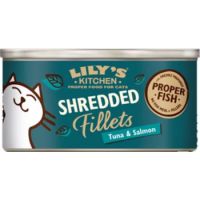 Lily's Kitchen Shredded Fillets Tuna & Salmon in Broth Wet Cat Food - 70G