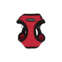PUPPIA SOFT HARNESS C RED S Neck 11.0-12.6" Chest 12.2-13.8"